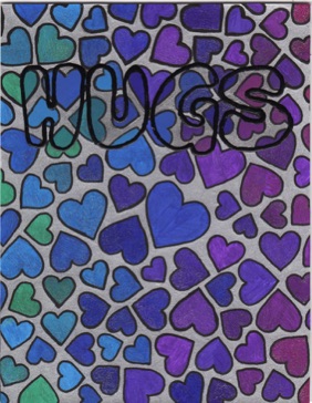 Random Hearts
(teal to purple ombre)
Hugs Card